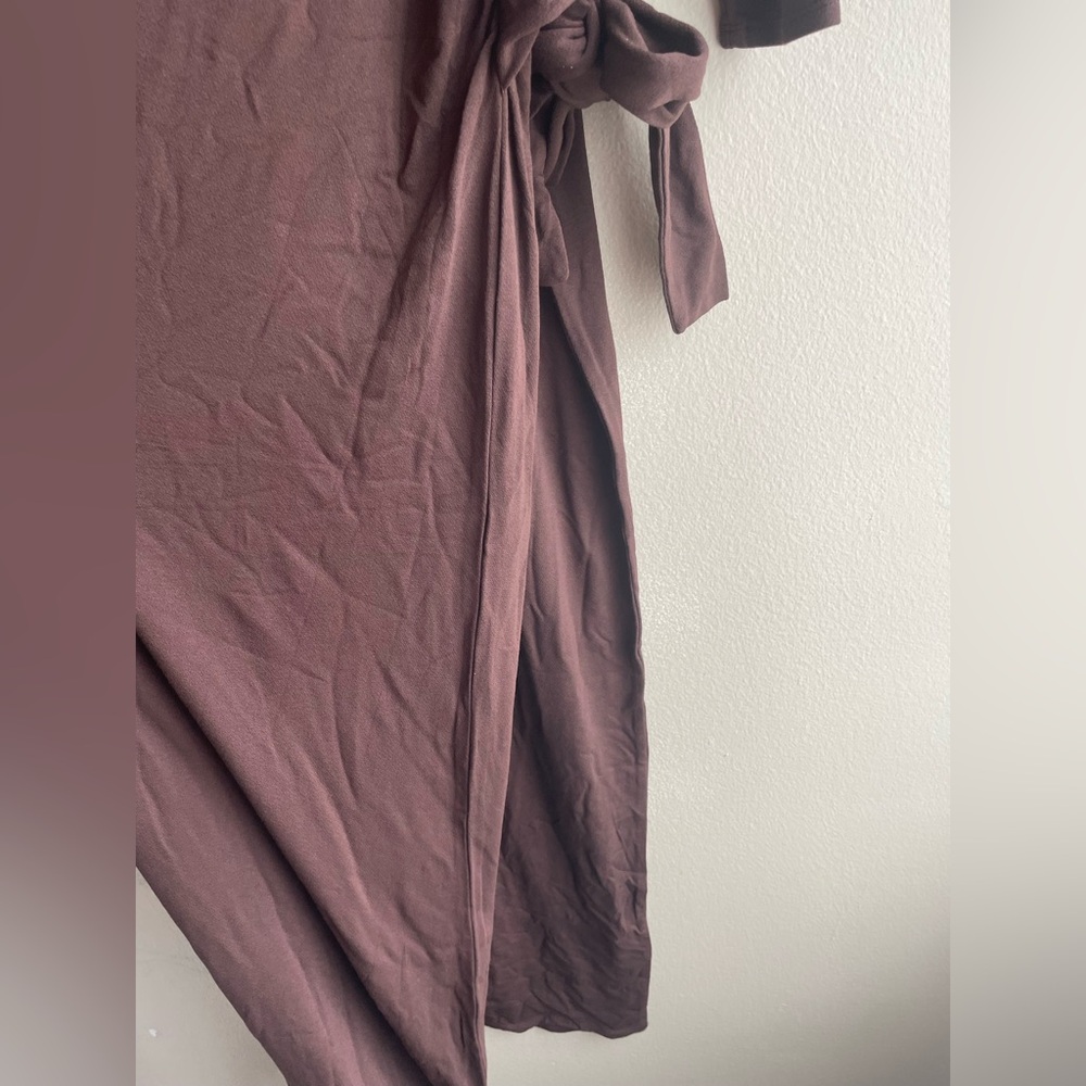 New Naked Wardrobe Women Brown Maxi Dress One Shoulder Size 1X - Picture 7 of 12